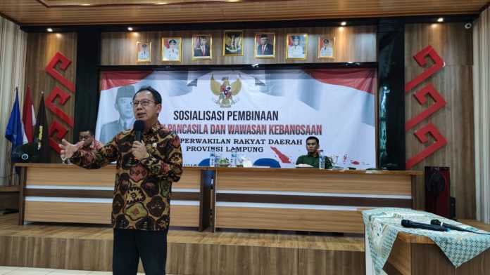 Mingrum Gumay SH., MH Menggelar Sosialisasi Ideologi Pancasila Dan Wawasan Kebangsaan